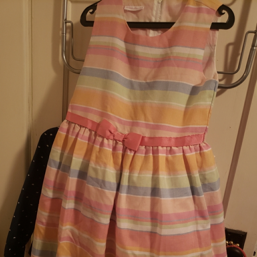 Summer sleeveless rainbow colored dress